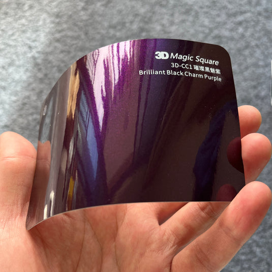 Brilliant Black Charm Purple Color Auto Vinyl Wraps - Premium Color Wrap for Vehicle Transformation
