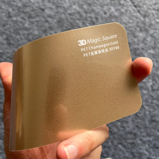 PET Champagne Gold Color Auto Vinyl Wraps - Premium Color Wrap for Vehicle Transformation