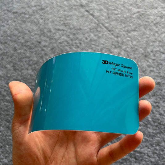PET Miami Blue Color Auto Vinyl Wraps - Premium Color Wrap for Vehicle Transformation