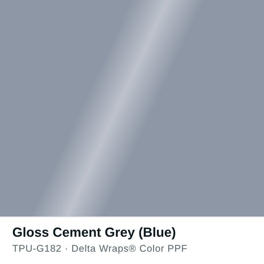 Gloss Cement Grey (Blue) Color PPF TPU-G182
