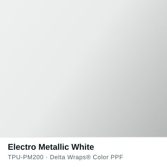 Electro Metallic White Color PPF TPU-PM200