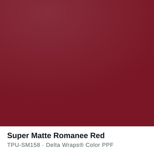 Super Matte Romanee Red Color PPF TPU-SM158