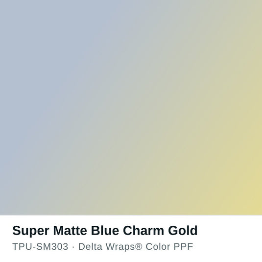 Super Matte Blue Charm Gold Color PPF TPU-SM303