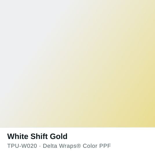 White Shift Gold Color PPF TPU-W020