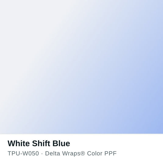 White Shift Blue Color PPF TPU-W050
