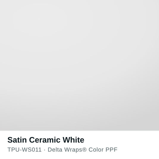 Satin Ceramic White Color PPF TPU-WS011