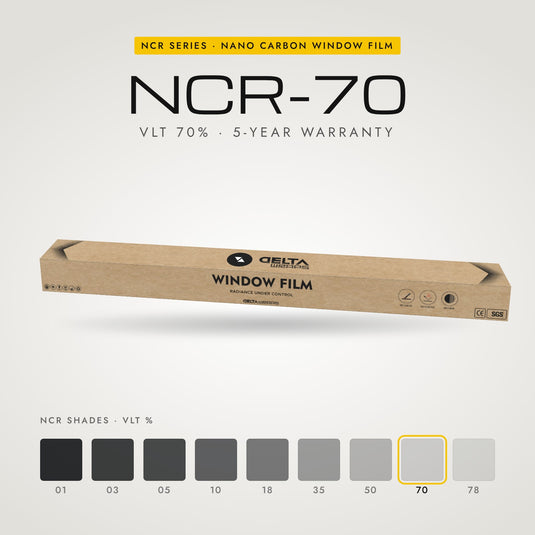Delta Wraps NCR-70 nano carbon window film, 70% VLT