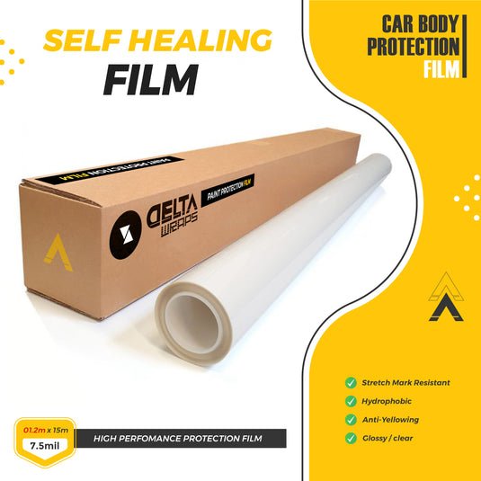 Advance Glossy TPU Paint Protection Film – 7.5mil (190.5 Micron), Self-Healing Clear PPF