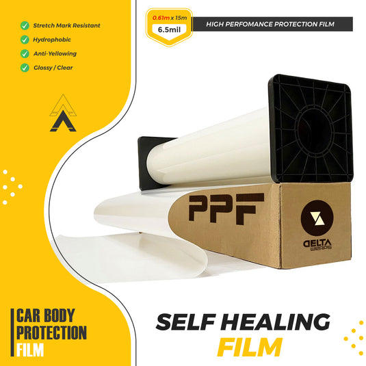 Advance Glossy TPU Paint Protection Film – 6.5mil (165 Micron), Self-Healing Clear PPF