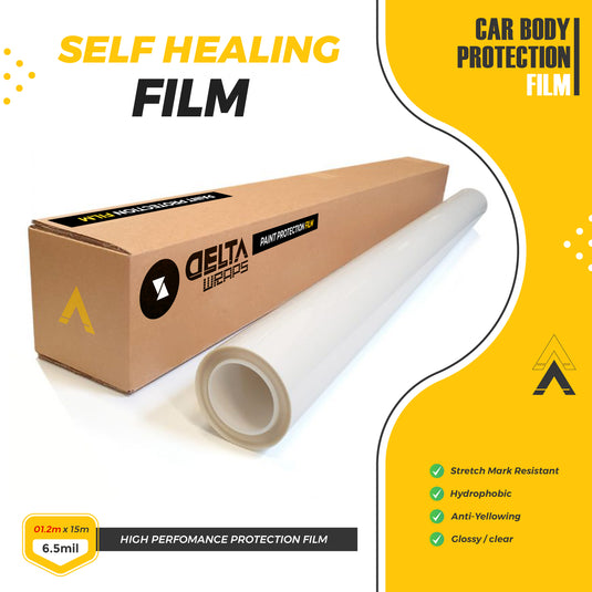 Advance Glossy TPU Paint Protection Film – 6.5mil (165 Micron), Self-Healing Clear PPF