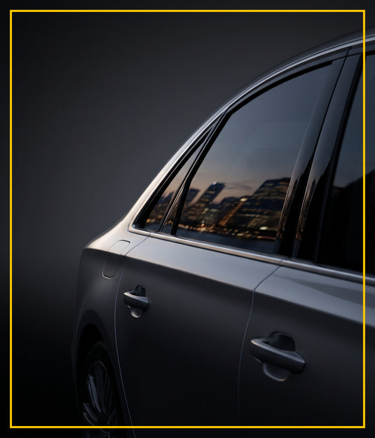 Car side window with legal nano ceramic window tint in the UAE