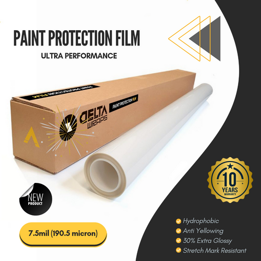 Extra Gloss 7.5mil thicknessPaint Protection Film PPF with 10 years Warranty