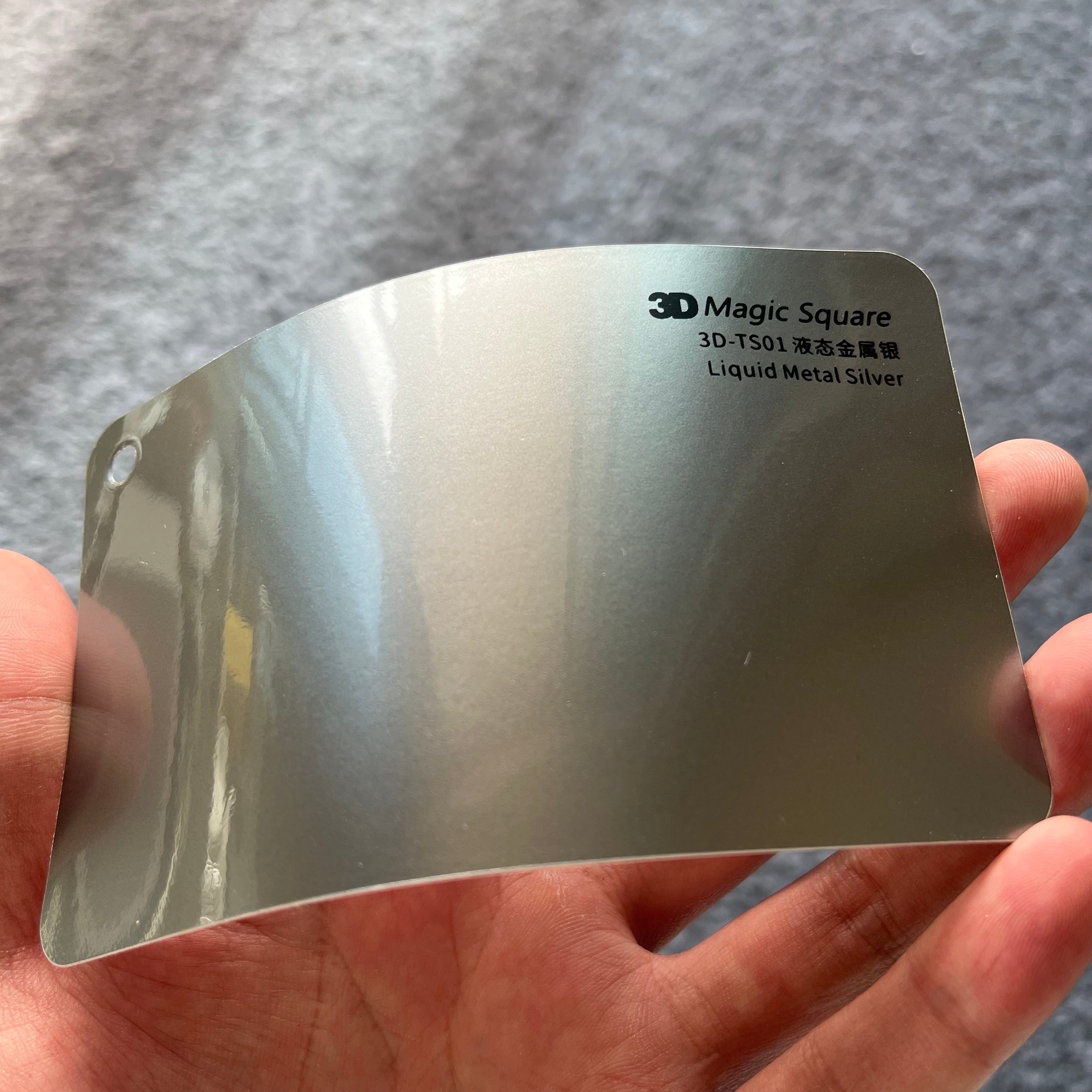 Liquid Metal Silver Color Auto Vinyl Wraps - Premium Color Wrap for Ve