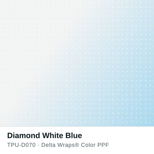Diamond White Blue Color PPF color tile, TPU-D070