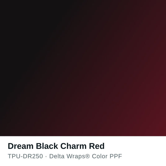 Dream Black Charm Red Color PPF TPU-DR250