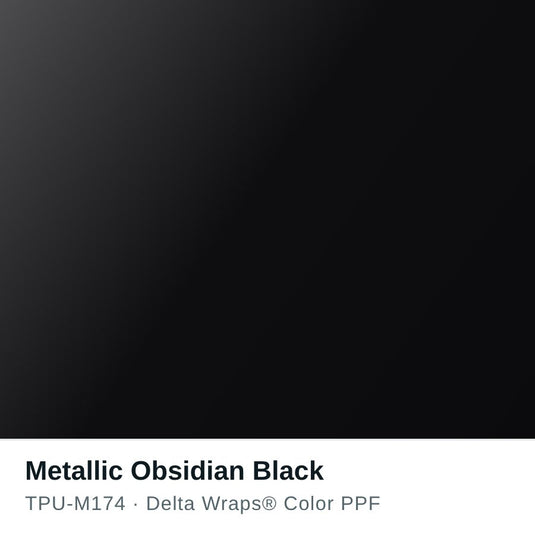 Metallic Obsidian Black Color PPF TPU-M174