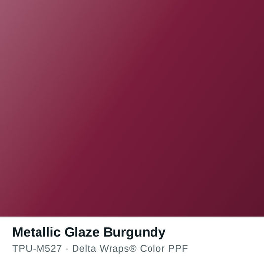 Metallic Glaze Burgundy Color PPF TPU-M527