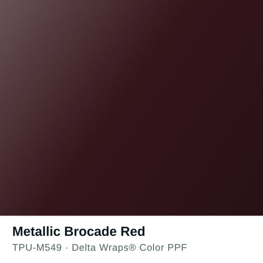 Metallic Brocade Red Color PPF TPU-M549