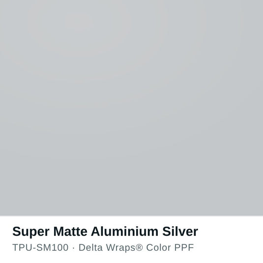 Super Matte Aluminium Silver Color PPF TPU-SM100