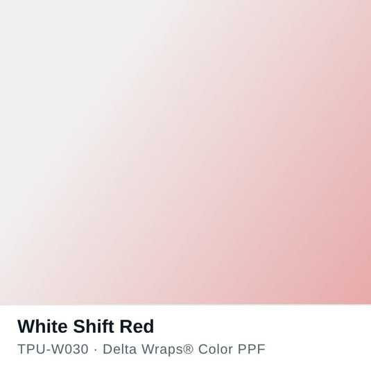 White Shift Red Color PPF TPU-W030