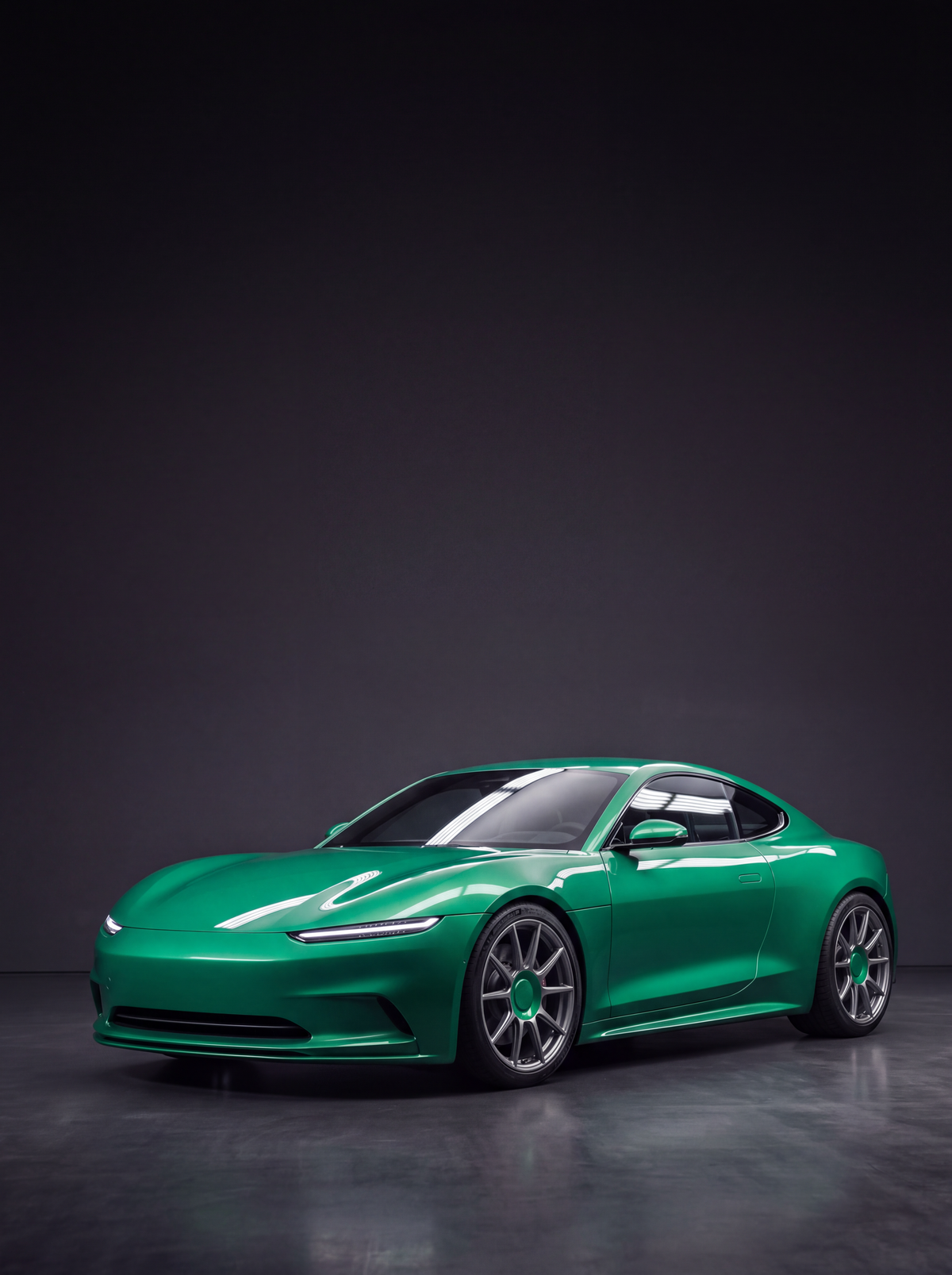 Car wrapped in emerald green Delta Wraps colour PPF