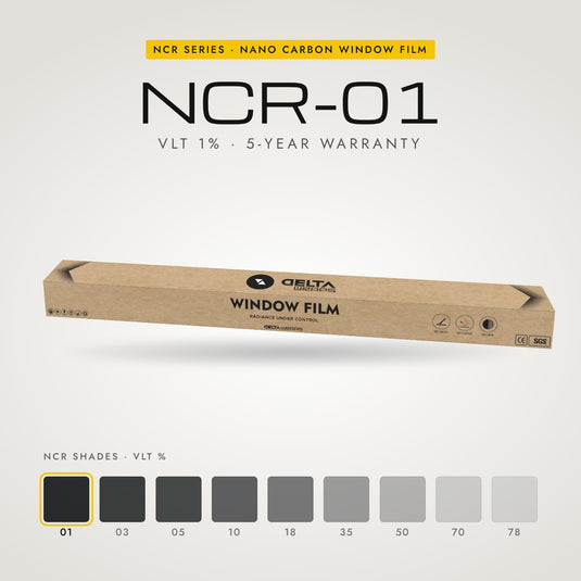 Delta Wraps NCR-01 nano carbon window film, 1% VLT