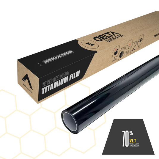 Titanium Nano Ceramic (TNC-70) Window Film – High Heat Rejection, Super Clear from Inside, Dark from Outside by Delta Wraps